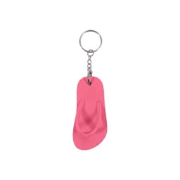 A pink thong-shaped keyring with a silver keychain attachment.