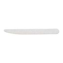 A pack of 50 wooden knife-shaped nail files in a light wood colour with a textured surface.
