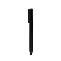 A black 3 in 1 stylus USB pen with a clip and a rubber tip for touchscreen use. It features a branding logo.