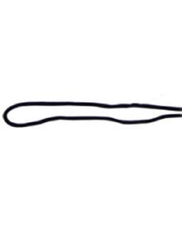 A black chin strap break-away clip, designed as a clothing accessory in a simple shape.