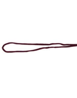 A burgundy chin strap break-away clip with a simple loop design. It features a logo on the strap.