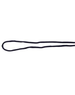 A black chin strap break-away clip, featuring a simple elongated design with a loop at one end.