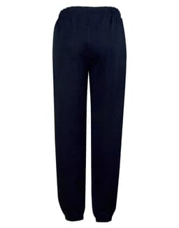 Fleecy track pants in navy blue with an elastic waistband and a relaxed fit. Features a logo.