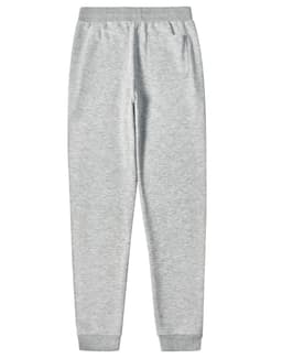 Light grey adults' poly/cotton terry sweat pants with an elasticised waistband and cuffs. Features two side pockets.