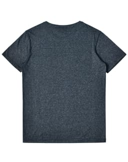 A men's cool heather short-sleeve tee in a dark grey hue, featuring a smooth, soft texture and a logo.