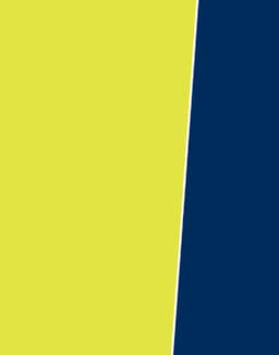 A high-visibility safety jacket in vibrant yellow and navy blue, featuring reflective 3M tape and a logo.