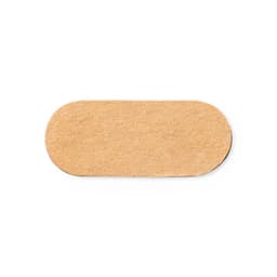 A rectangular adhesive patch in a beige colour, featuring a smooth texture. It has a simple design with no visible branding.