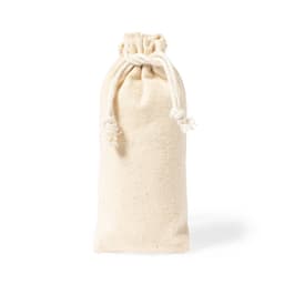 A natural canvas bag with a drawstring closure, featuring an off-white colour and a simple design.