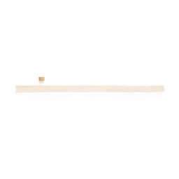 A beige fabric strap with a small wooden component at one end, ideal for clothing accessories. It has a simple, minimalist design.