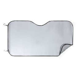 A sunshade with a mesh design, featuring a black trim and an ergonomic shape for outdoor use.