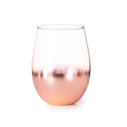 A drink bottle with an elegant gradient design, featuring shades of pink and metallic rose gold.
