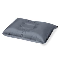 A grey Balum Pillow with a smooth, padded surface, ideal for leisure and outdoor use. It features a subtle logo.