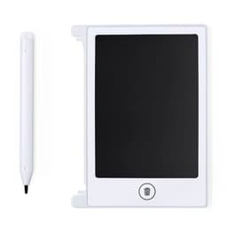 A white electronic writing tablet with a black screen, accompanied by a white stylus. It features a logo on the front.