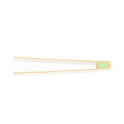 Bamboo kitchen tongs with a mint green accent, featuring a sleek design and a simple wooden finish.