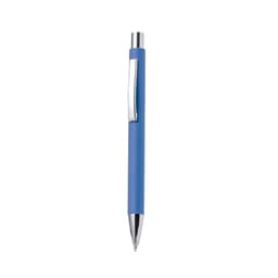A blue Dynix Pen with a silver clip and a glossy tip, designed for smooth writing.