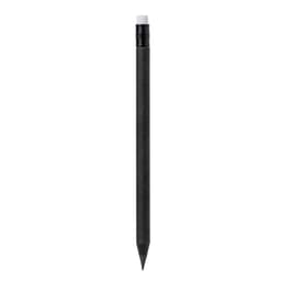 A grey lead pencil in black, featuring a rubber eraser and a black grip. It has a logo visible on the body.