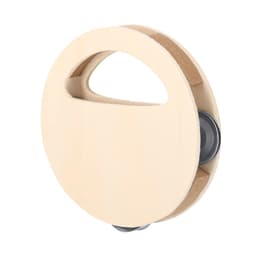 A round novelty item in cream colour with a handle and two black wheels, featured as a fun product.