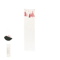 A set of plantable seed paper with a festive tree design, featuring a green semicircle and instructions.