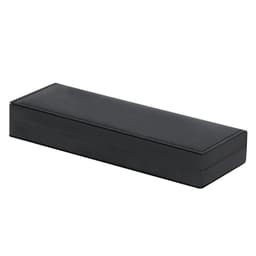 A sleek black gift box designed for a set of metal pens, featuring a smooth exterior and a simple, elegant design.