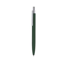A metal pen in a dark green finish with a silver clip and tip. Features a sleek and minimalist design.