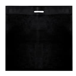A black Tylok Bag with a handle, featuring a smooth surface and a simple design.