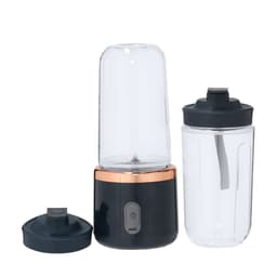 A Kalact Blender featuring a dark blue base with a clear blending jar and a rose gold accent. Includes a lid.