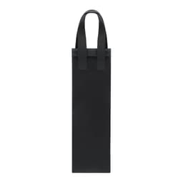 A black cooler bag with two handles, designed to hold drink bottles. It features a simple, sleek design.