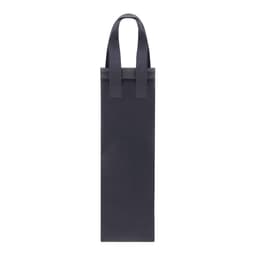 A dark grey cooler bag with two handles, designed to hold drink bottles. Features a minimalist design and a logo.
