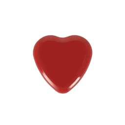 A red heart-shaped container, suitable for holding mints or other confectionery items.