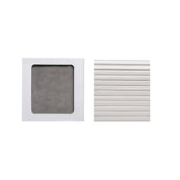 A pencil set with multiple white coloured pencils, presented in a white box with a clear front.