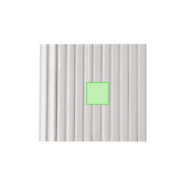 A set of coloured pencils in various shades, presented in a neatly arranged display with a square surround.
