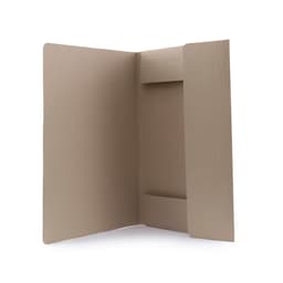 A brown Ecosum Folder with an interior pocket and multiple fold lines, designed for storing documents.