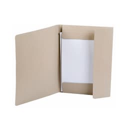 A file folder in a natural brown colour, featuring a spacious interior pocket for organizing documents.