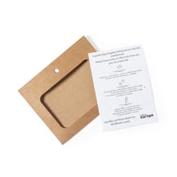 A cardboard packet containing wildflower seeds with instructions on planting. It features a hole for hanging or display.
