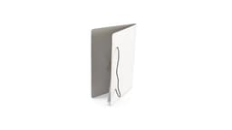 A white Vimaz Folder with a black elastic closure, designed for holding documents and notes.