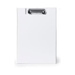 A white Clasor Folder featuring a metal clip and a clean, sleek design. Suitable for office and business use.
