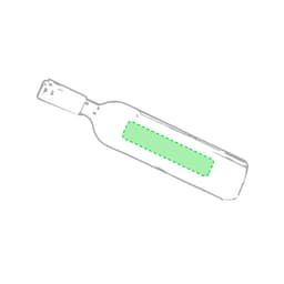 A green-highlighted outline of a corkscrew designed for wine bottles, featuring a simple and functional shape.