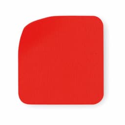 A red cleaning cloth with a textured surface and rounded corner, ideal for phone and technology care.