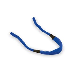 A blue multipurpose glasses strap with flexible ends, designed for securing sunglasses and other eyewear.