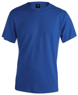 A premium adult colour T-shirt in a vibrant blue, featuring short sleeves and a classic crew neckline.