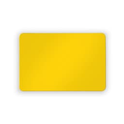 A yellow rectangle magnet featuring a smooth, glossy surface and an unobtrusive design.