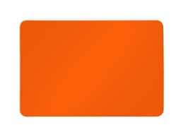 An orange Kisto Magnet featuring a sleek rectangular design and a smooth surface.