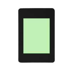A black magnet with a green centre area. The product features a smooth finish and a simple rectangular shape.