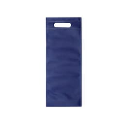 A navy blue bag featuring a handle and a simple, sleek design. It has a branded logo on one side.