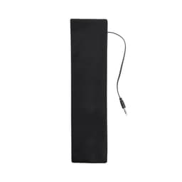 A black rectangular headphone with a connecting cable. The product has a simple design and minimalist appearance.