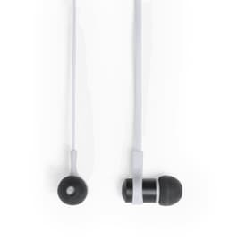 Black and white Mayun earphones with a sleek design and contrasting ear tips. Features a logo on the earpiece.