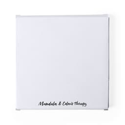 A white box with a logo featuring text that reads "Mandala & Colour Therapy." No visible contents are shown.