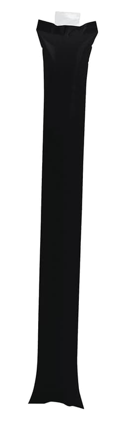 A black cheering stick with a hollow design, suitable for promotional use. It features a branding logo.