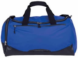 A blue Hydrovent Sports Bag with black accents and dual handles, featuring a zippered compartment.