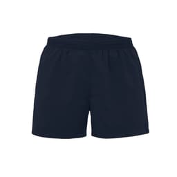 Navy blue men's sports shorts with an elasticated waistband and no visible logos.